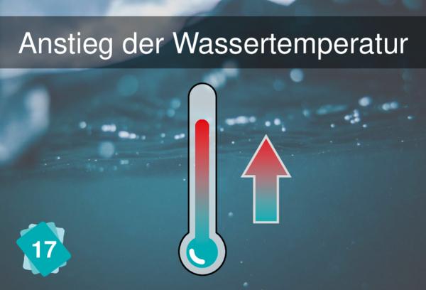 Anstieg der Wassertemperatur