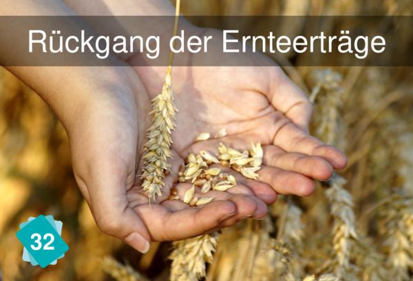 Rückgang der Ernteerträge