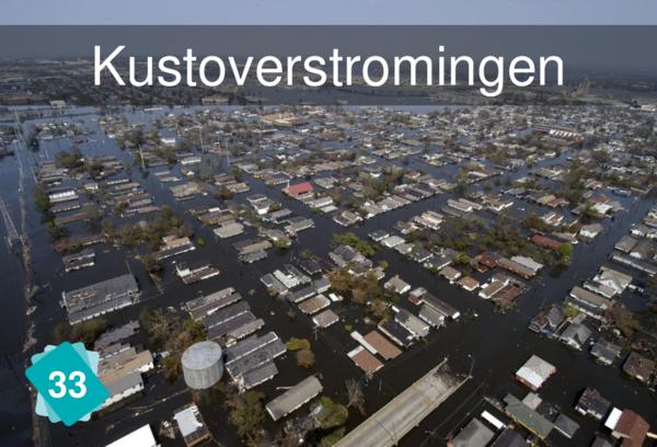 Overstromingen door de stijging van de zeespiegel